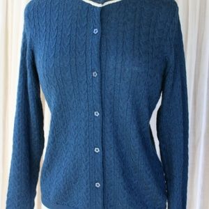 Sol Baby Alpaca & Silk Cable Cardigan Small